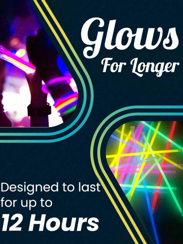 Glow StickMan Costume Kit – 10 PCS Neon Light Sticks + Connectors